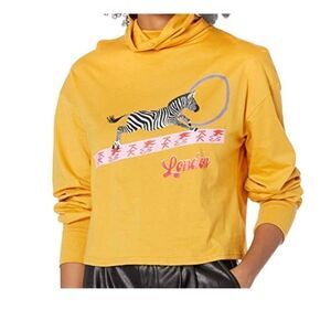 KENDALL + KYLIE Women's Graphic Turtle Neck top